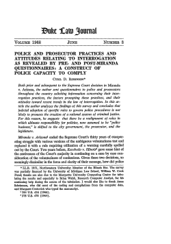 Police and Prosecutor Practices and Attitudes Relating to