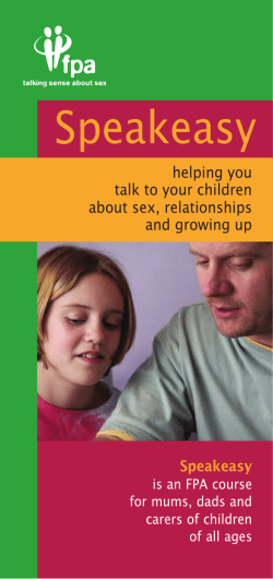 Speakeasy parent leaflet