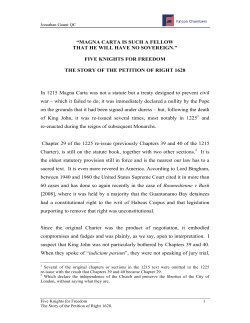 Magna Carta is such a Fellow that he will have