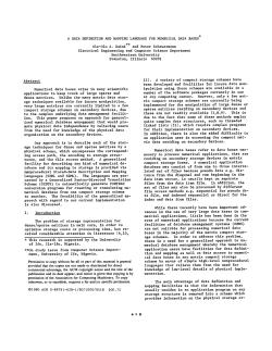 A DATA DEFINITION AND MAPPING LANGUAGE FOR