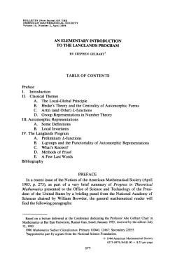 An elementary introduction to the Langlands program