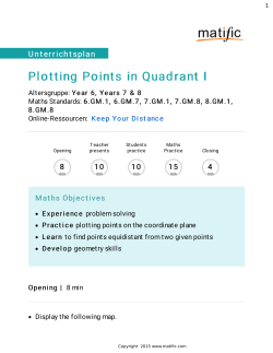 Plotting Points in Quadrant I