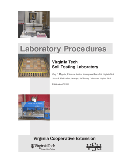 Laboratory Procedures - Virginia Tech Soil Testing Lab