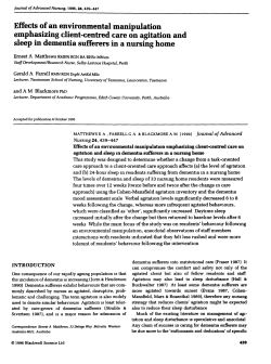 Effects of an environmental manipulation emphasizing client