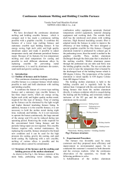 Continuous Aluminum Melting and Holding Crucible Furnace