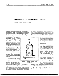 dobereiner`s hydrogen lighter