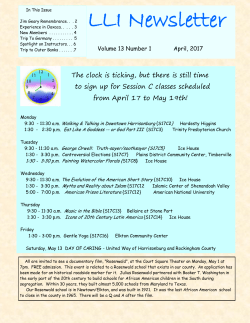 April Newsletter - James Madison University