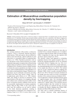 Estimation of Muscardinus avellanarius population density by live