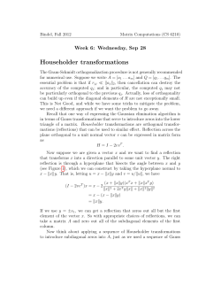Householder transformations
