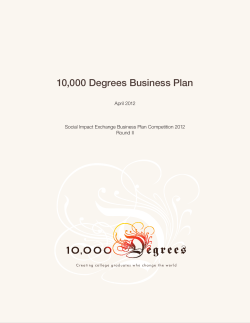 10000 Degrees Business Plan