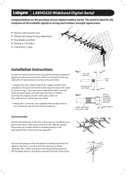 LABHG420 Wideband Digital Aerial Installation Instructions