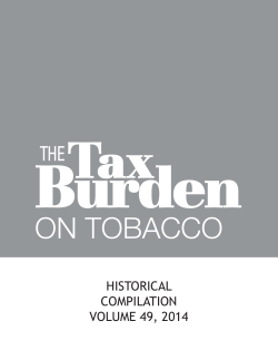 The Tax Burden on Tobacco - Federation of Tax Administrators