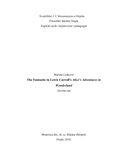 The Fantastic in Lewis Carroll`s Alice`s Adventures - FFOS