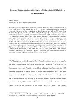 Distant and Disinterested: Oversight of Northern Policing as
