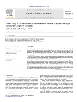Kinetic study of the simultaneous electrochemical removal
