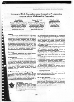 Automated Code Generation using Generative