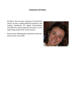 FRANCESCA ROTONDO Architect. She has been working at