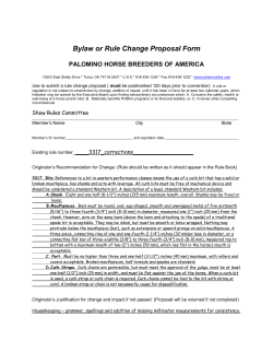Bylaw or Rule Change Proposal Form