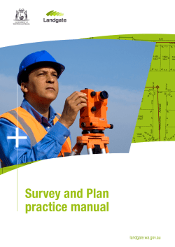 Survey and Plan Practice Manual for Western Australia