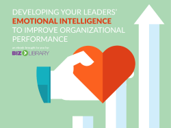 DEVELOPING YOUR LEADERS` EMOTIONAL INTELLIGENCE TO