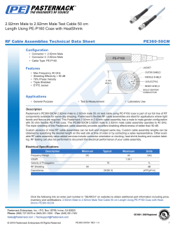 2.92mm Male to 2.92mm Male Test Cable 50 cm