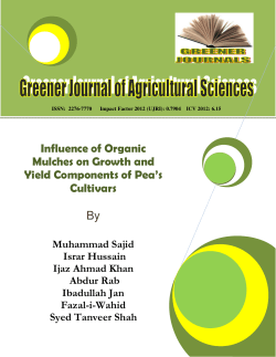 Influence of Organic Mulches on Growth and Yield Components of