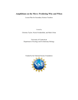 Amphibians on the Move: Predicting Why and When