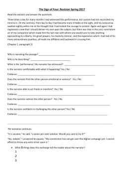 The Sign of Four: Revision Spring 2017