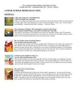 Lower School Book Fair Descriptions