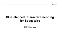DC-Balanced Character Encoding for SpaceWire