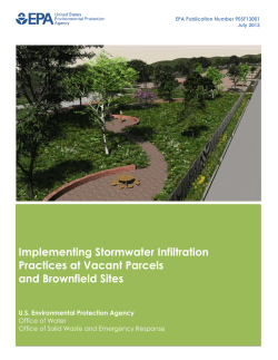 Implementing Stormwater Infiltration Practices at Vacant Parcels and