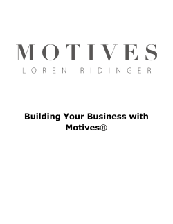 Building Your Business with Motives