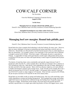 cow/calf corner - Oklahoma State University