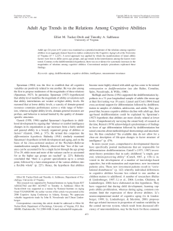 Adult Age Trends in the Relations Among Cognitive Abilities