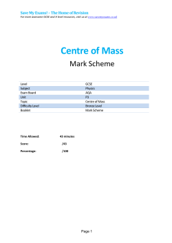 Centre of Mass - SAVE MY EXAMS!