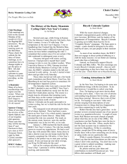 December - Rocky Mountain Cycling Club