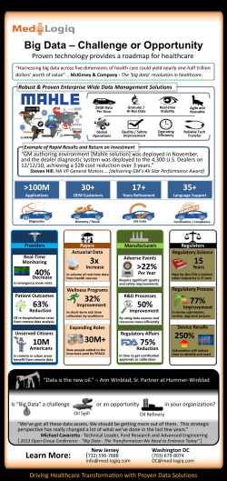 Big Data &ndash; Challenge or Opportunity