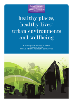 Healthy Places, Healthy Lives: Urban environments and wellbeing