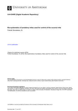 Bio-systematics of predatory mites used for control of - UvA-DARE