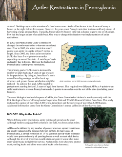 Antler Restrictions in Pennsylvania