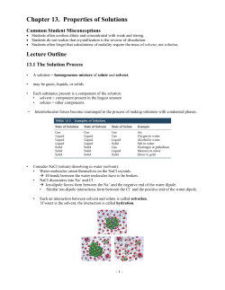 Chapter 13. Properties of Solutions