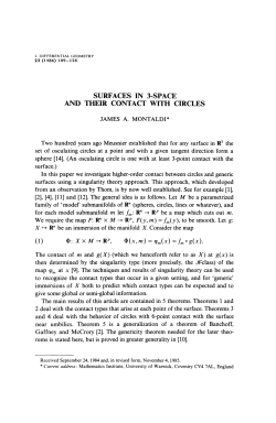surfaces in 3-space and their contact with circles