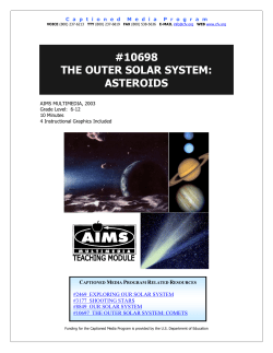 10698 the outer solar system: asteroids