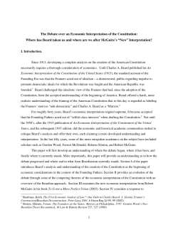 1 The Debate over an Economic Interpretation of the Constitution