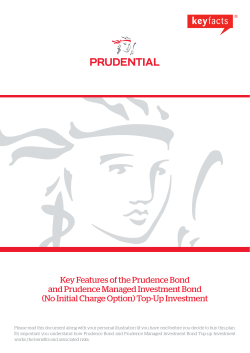 Key Features of the Prudence Bond and Prudence