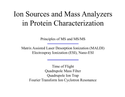 Ion Sources and Mass Analyzers in Protein Characterization