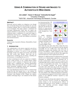 using a combination of sound and images to authenticate web users