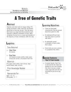 Create a traits tree