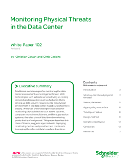 Monitoring Physical Threats in the Data Center