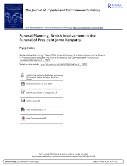 Funeral Planning: British Involvement in the Funeral of